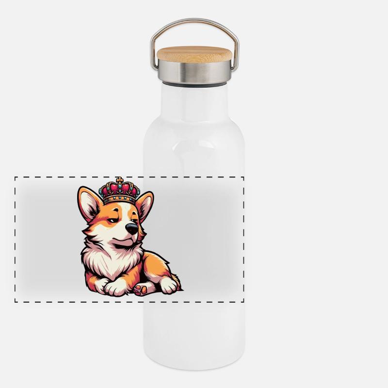 Corgi Corgis Welsh Corgi Propriétaires de Corgi Corgis Gourde isotherme avec bouchon en bambou
