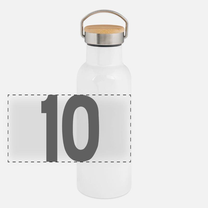 10 Nummern Panorama Thermosflasche mit Bambusdeckel