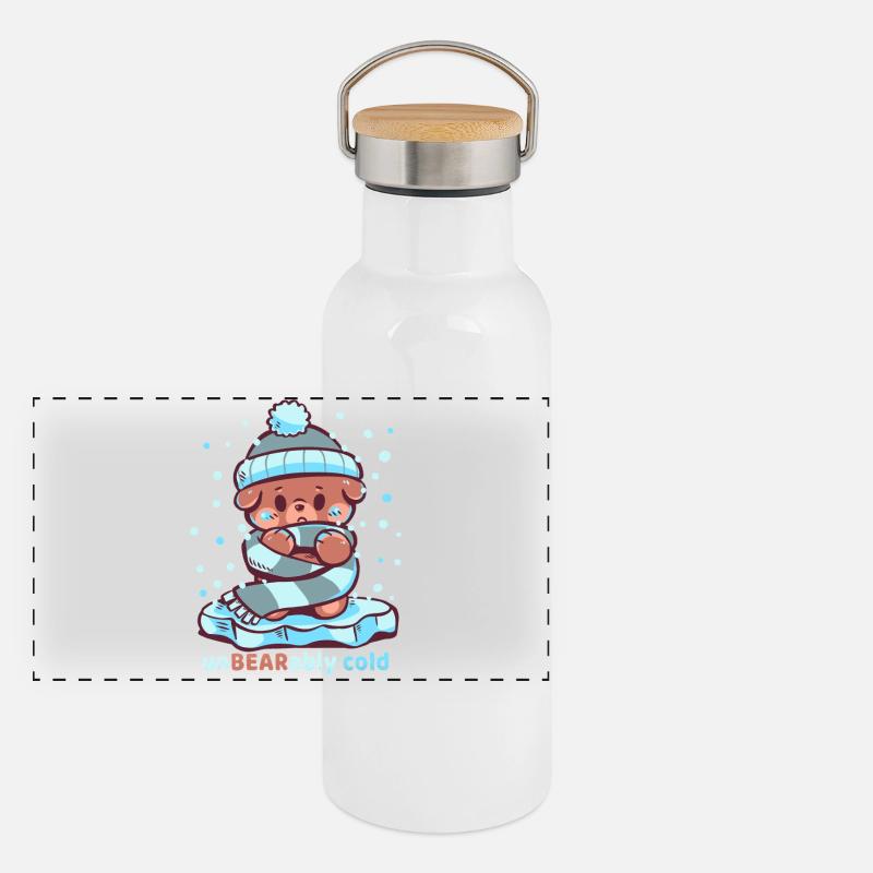 Froid insupportable Gourde isotherme avec bouchon en bambou