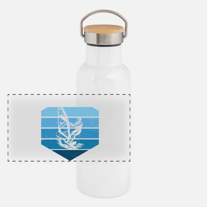 Style de planche à voile pour toutes les occasions Gourde isotherme avec bouchon en bambou