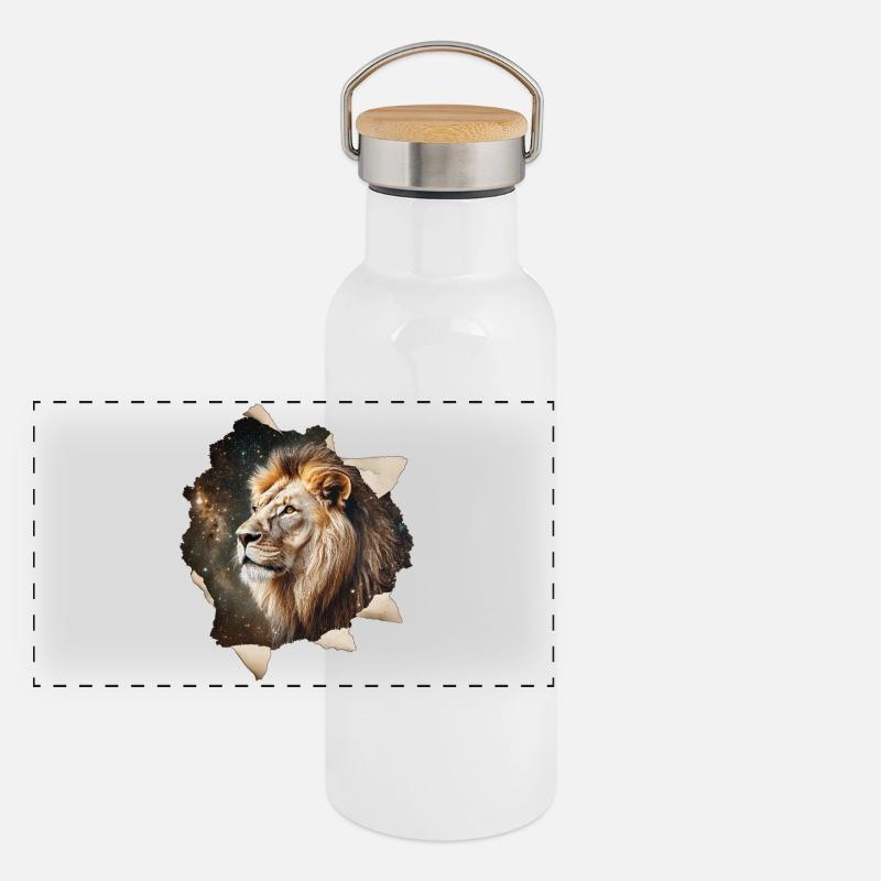 Panorama Thermosflasche mit Bambusdeckel