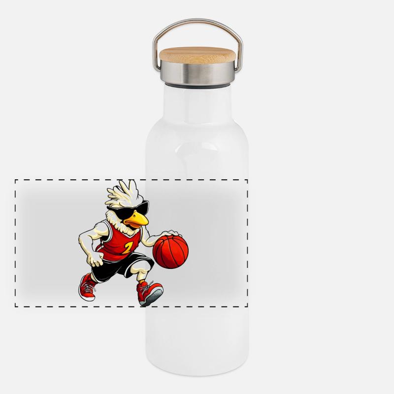 Panorama Thermosflasche mit Bambusdeckel