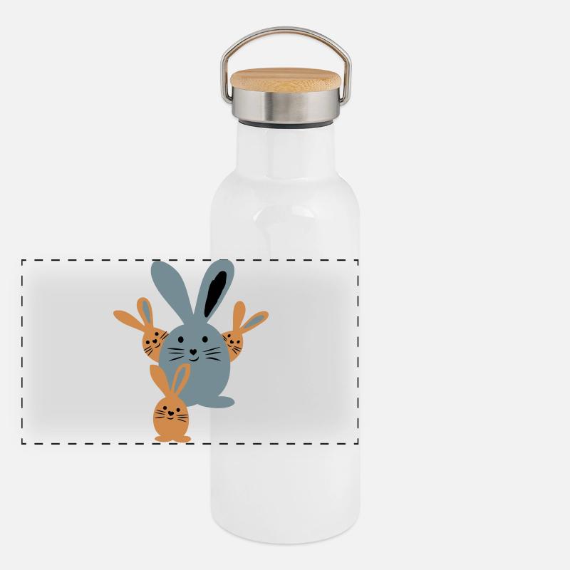 Pâques Gourde isotherme avec bouchon en bambou
