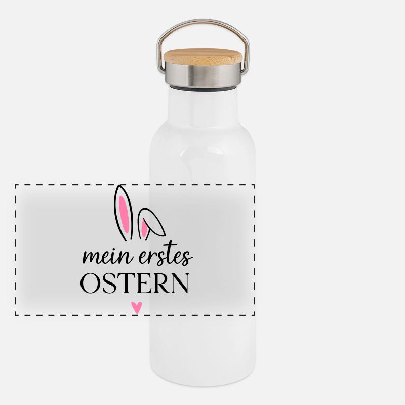 My First Easter | Outfit first Easter baby - Panoramic Thermal Bottle with Bamboo Lid - white