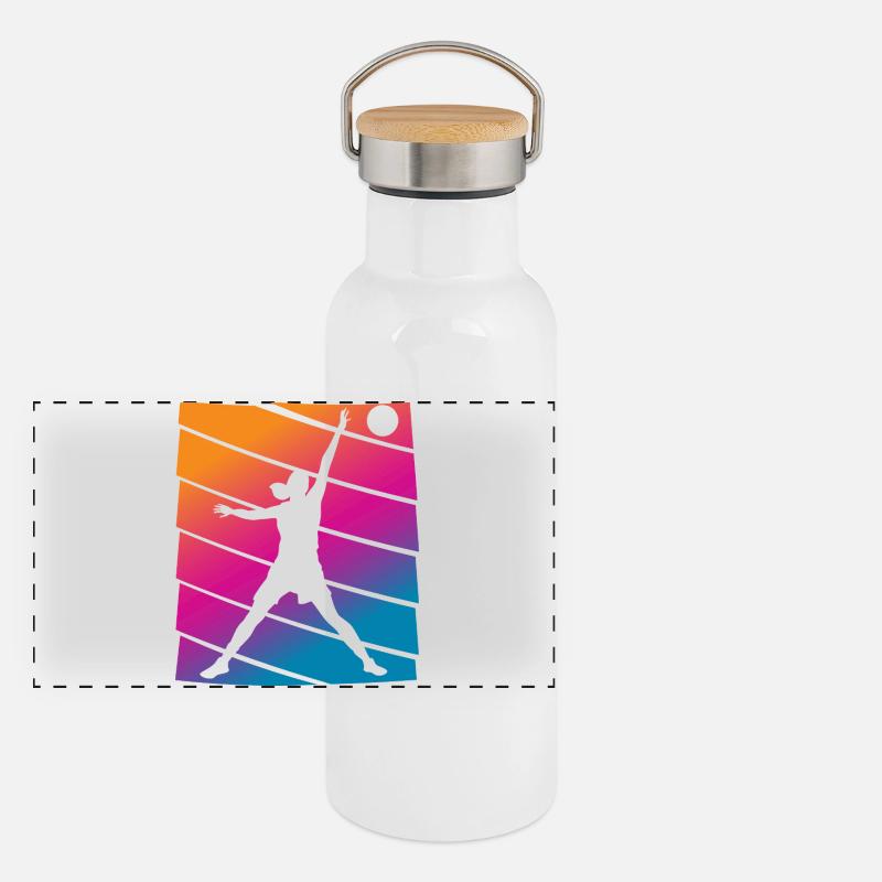 Basketball player Panoramic Thermal Bottle with Bamboo Lid