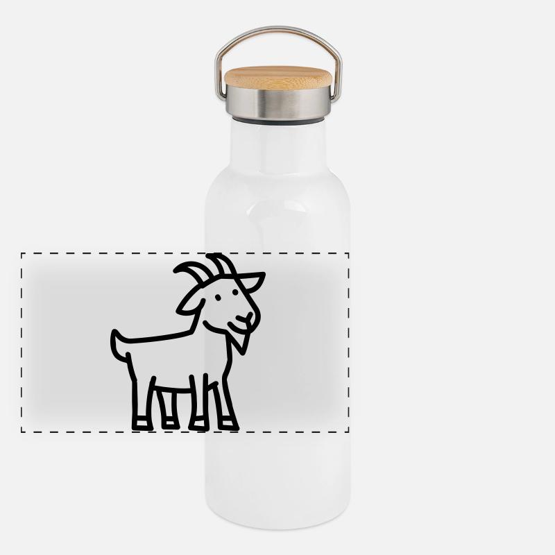 Gourde isotherme avec bouchon en bambou