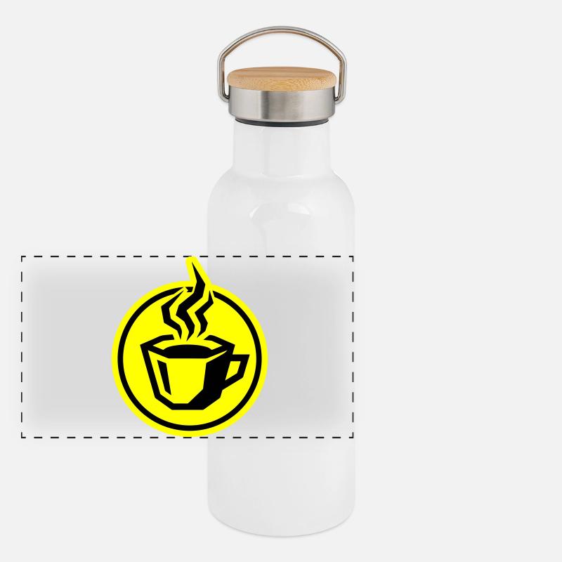 Panorama Thermosflasche mit Bambusdeckel