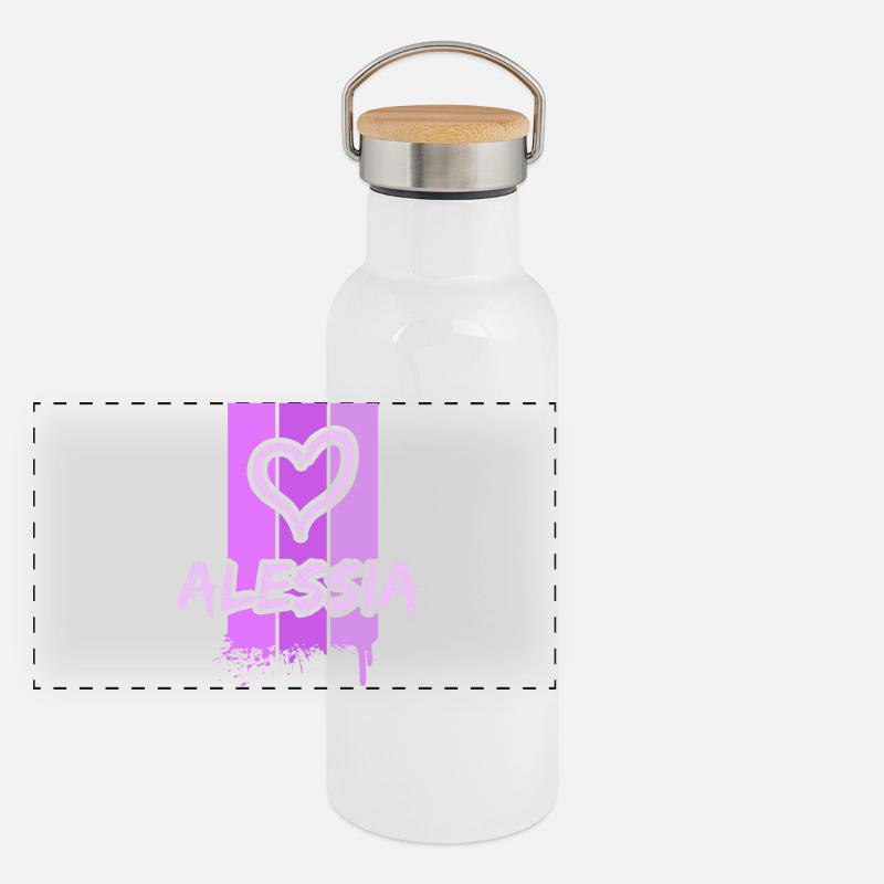 Geschenkidee Alessia Panorama Thermosflasche mit Bambusdeckel