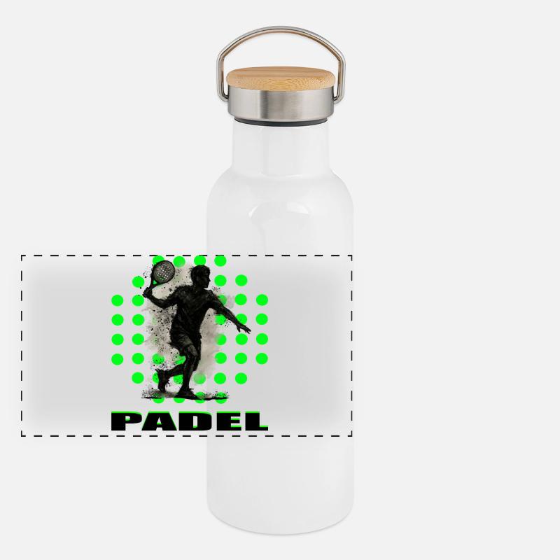 Padel Gourde isotherme avec bouchon en bambou