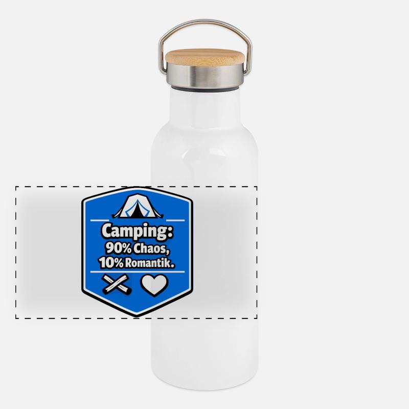 Wohnmobil Camping Campen Panorama Thermosflasche mit Bambusdeckel