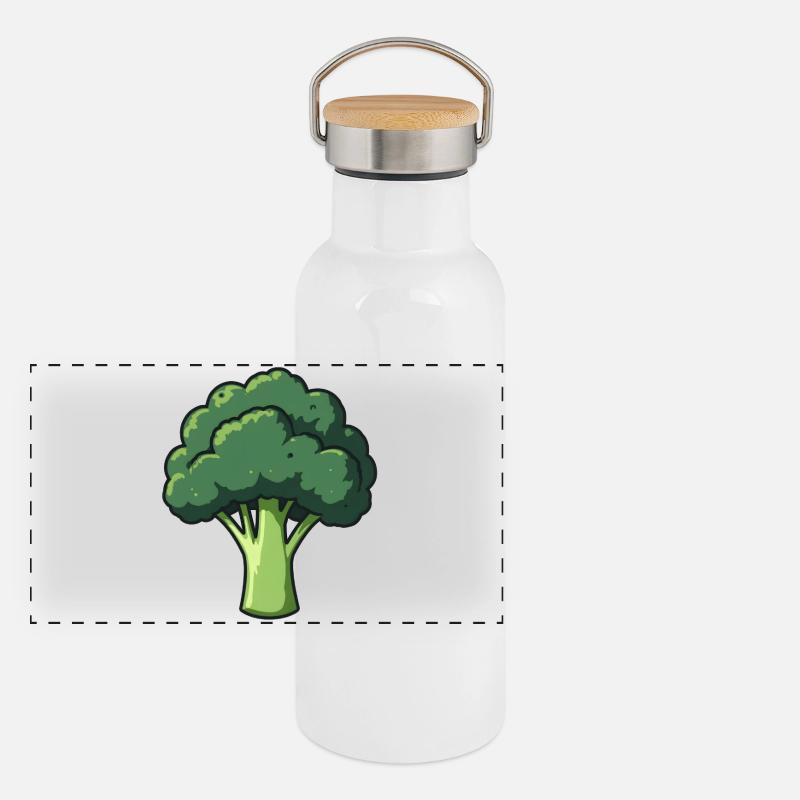 Brocoli Gourde isotherme avec bouchon en bambou