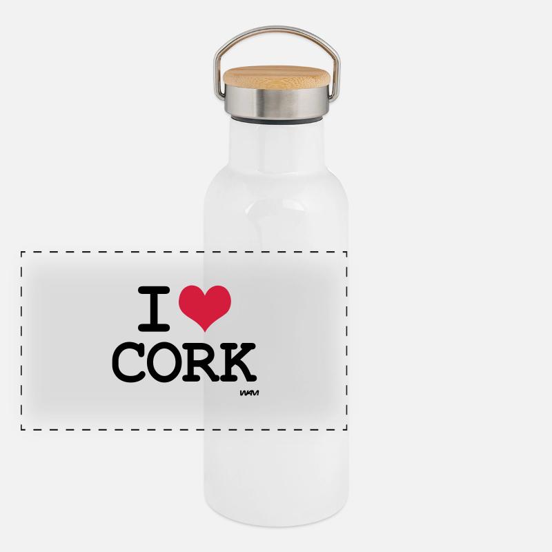 i love cork by wam Panoramic Thermal Bottle with Bamboo Lid