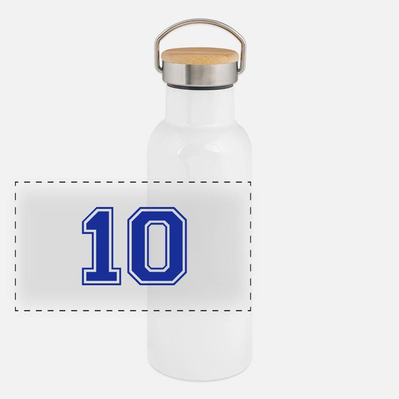 nombre - 10 Gourde isotherme avec bouchon en bambou