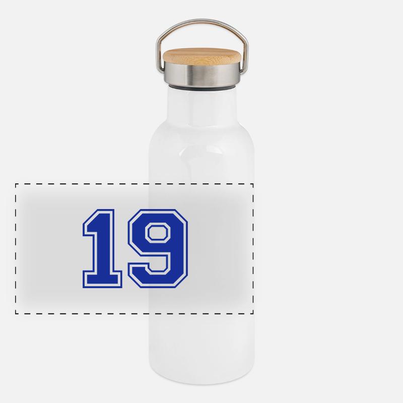 nombre - 19 Gourde isotherme avec bouchon en bambou