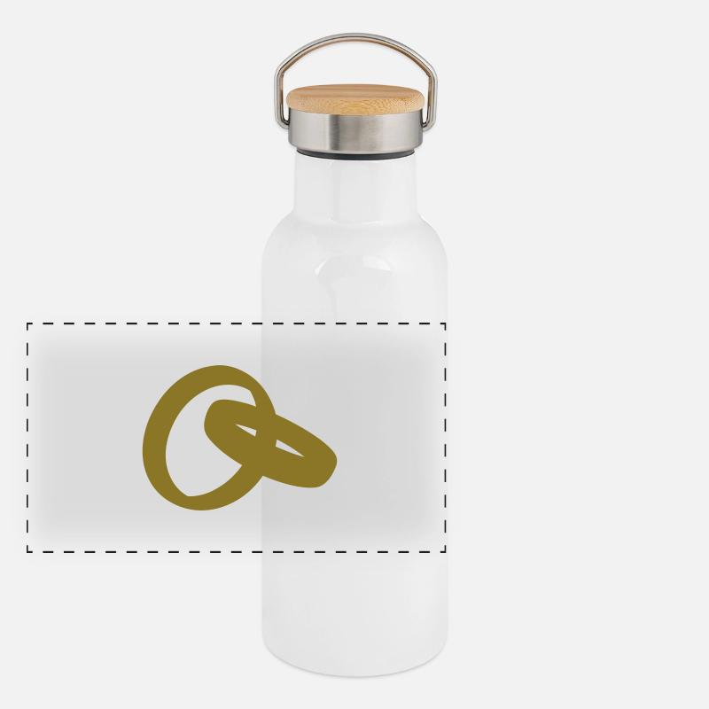 Wedding Rings | Eheringe Panorama Thermosflasche mit Bambusdeckel