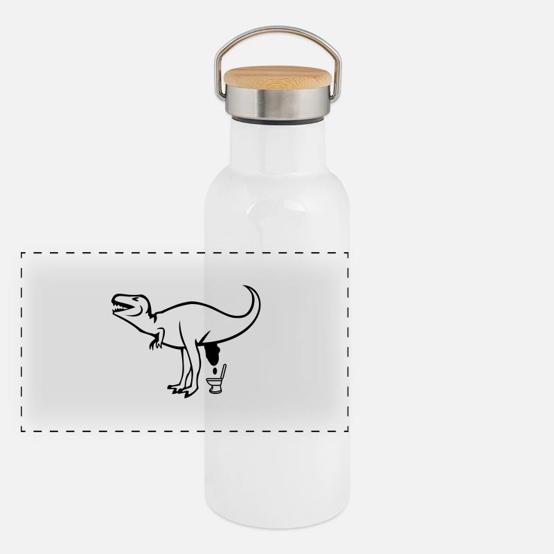 dino klo Panorama Thermosflasche mit Bambusdeckel