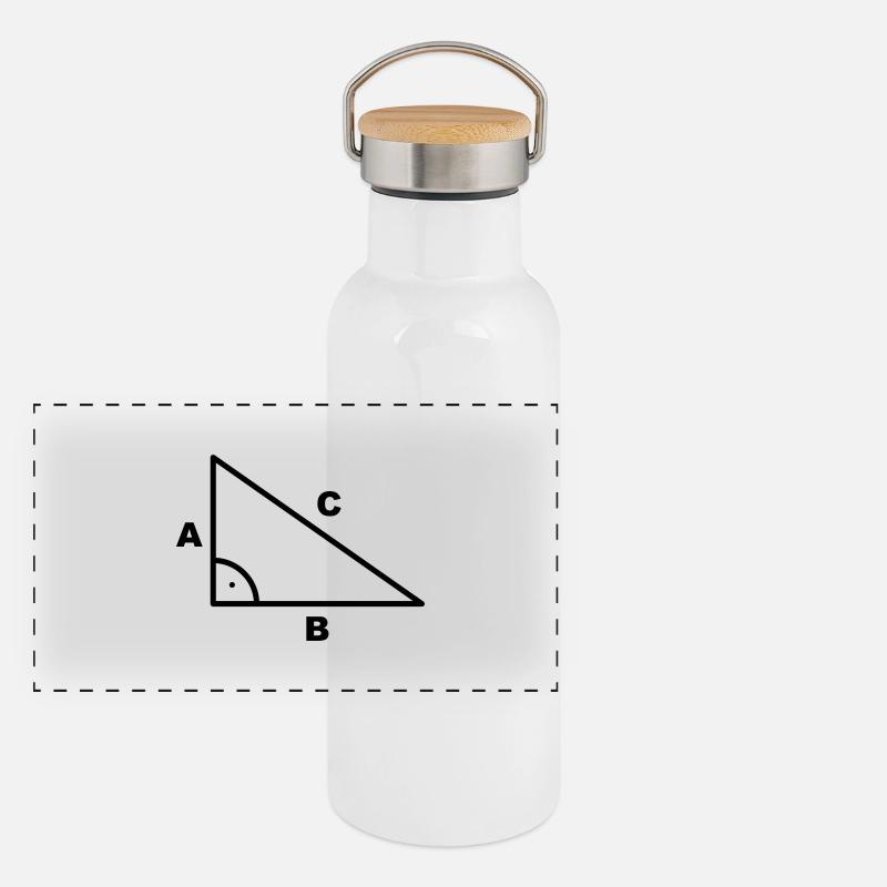 Math symbol - triangle - right angle Panoramic Thermal Bottle with Bamboo Lid