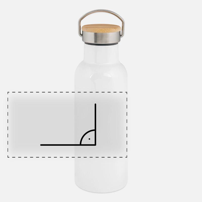 Icône de mathématiques - angle droit Gourde isotherme avec bouchon en bambou