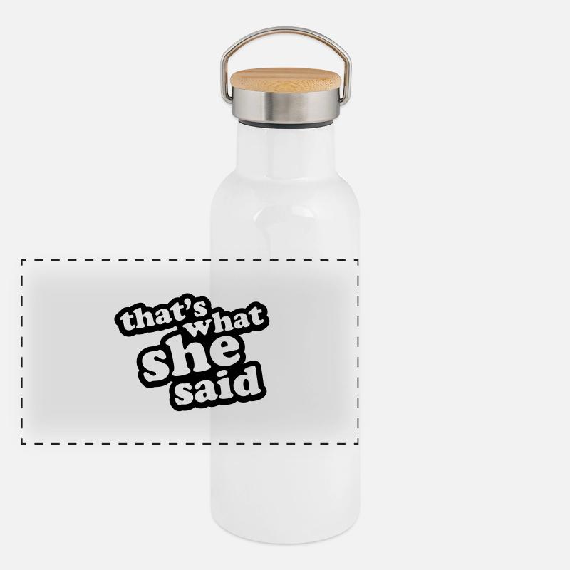 That's What She Said Panoramic Thermal Bottle with Bamboo Lid