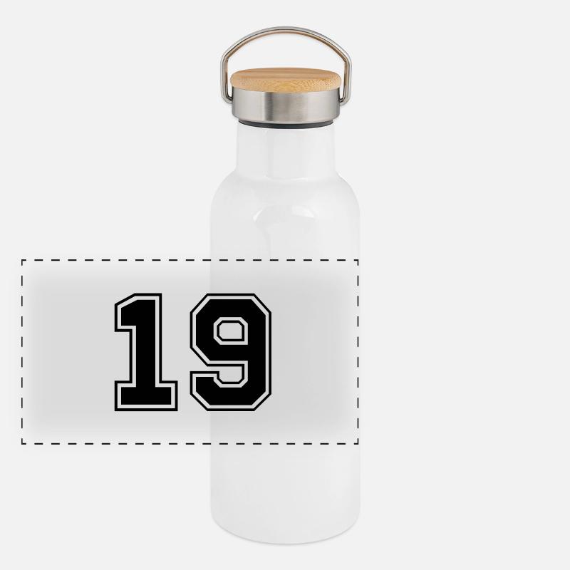 neunzehn Panorama Thermosflasche mit Bambusdeckel