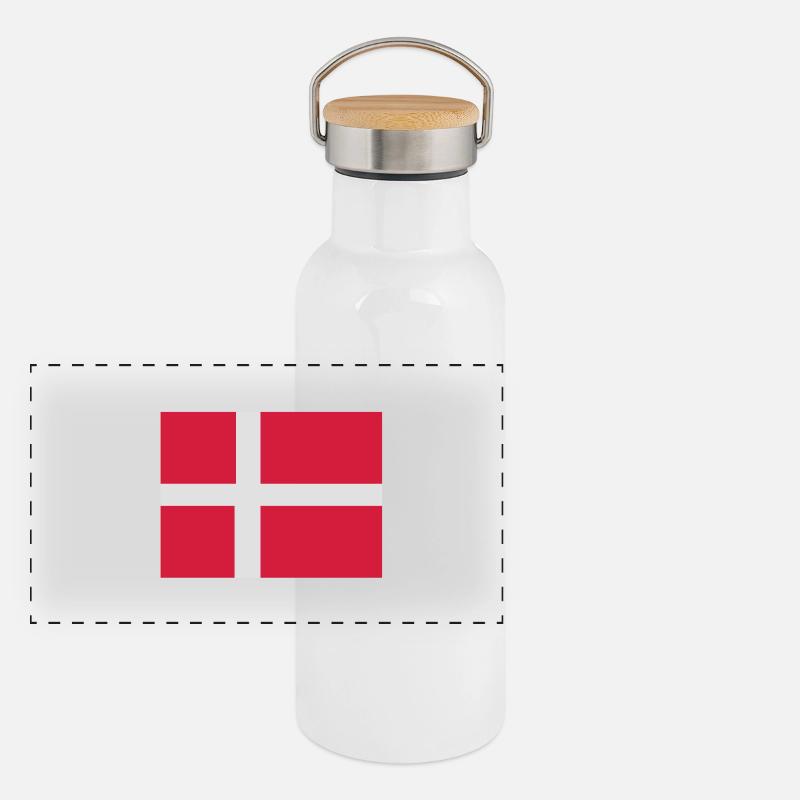 flag_denmark Panoramic Thermal Bottle with Bamboo Lid