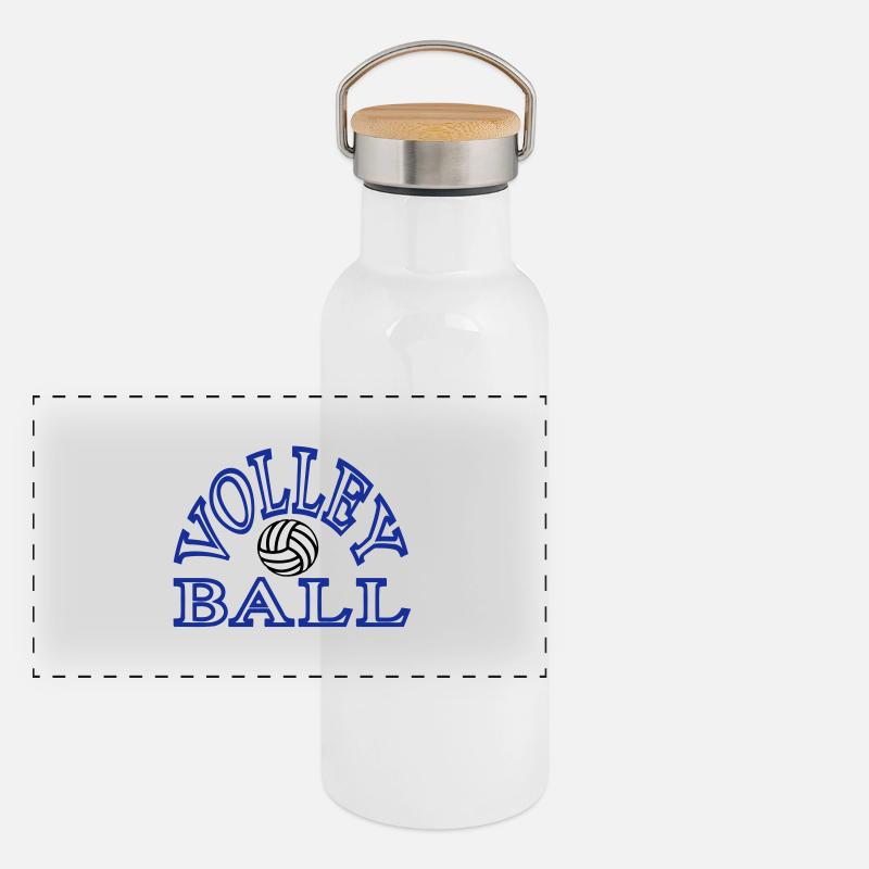volleyball Gourde isotherme avec bouchon en bambou