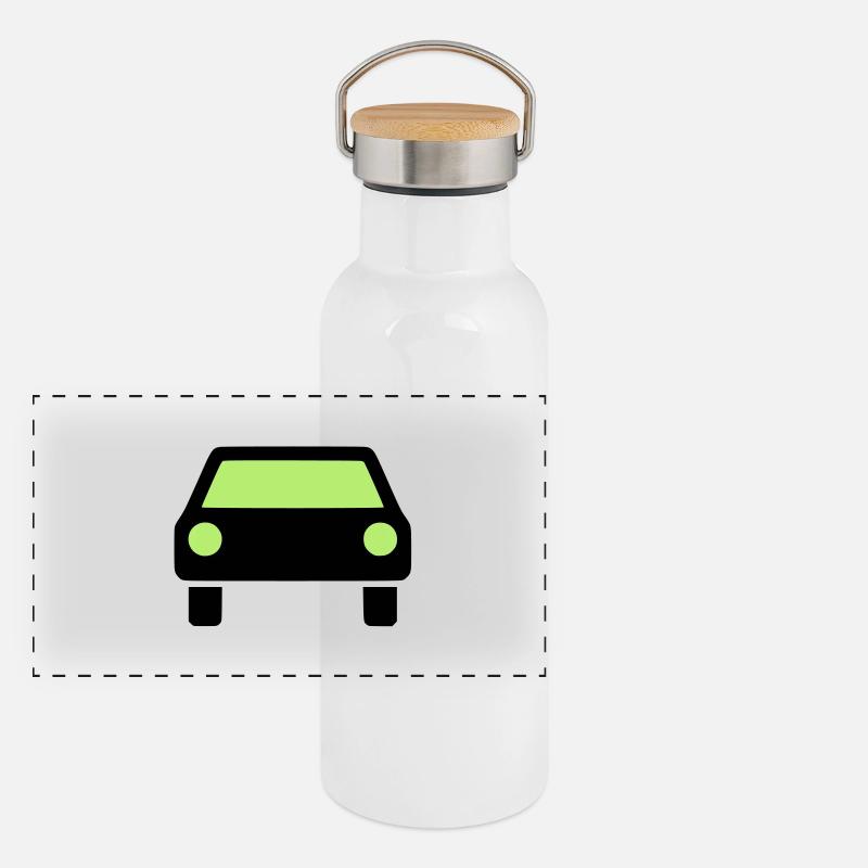 Car icon Panoramic Thermal Bottle with Bamboo Lid