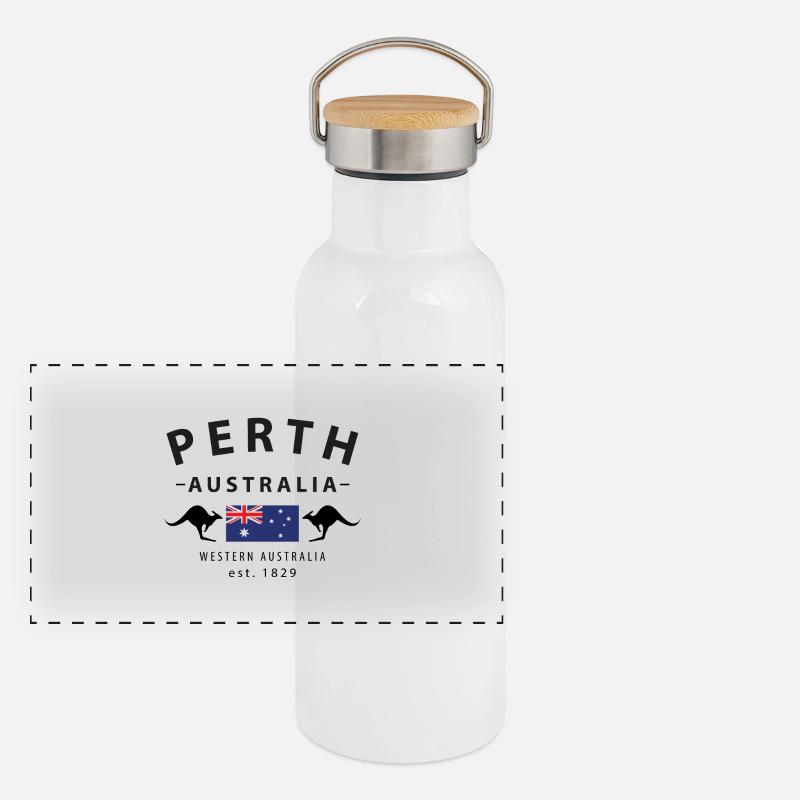 Panorama Thermosflasche mit Bambusdeckel