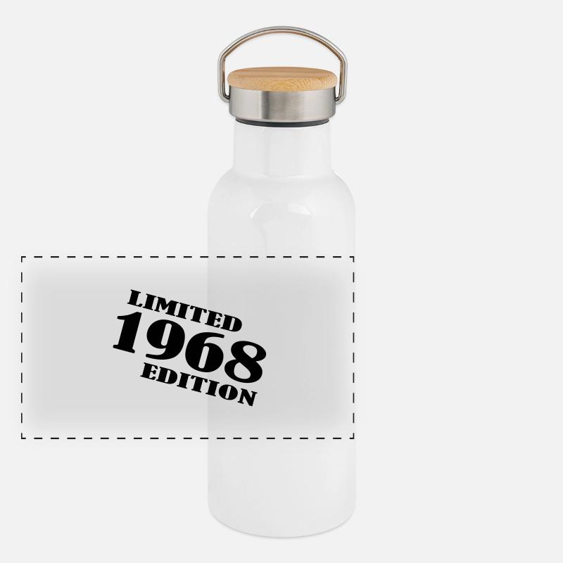 année 1968 limited edition Gourde isotherme avec bouchon en bambou