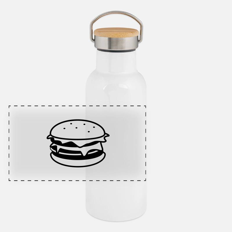 hamburger_2 Gourde isotherme avec bouchon en bambou