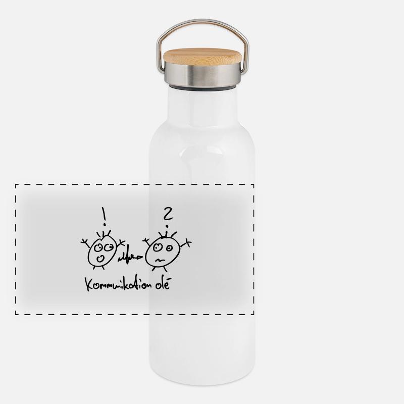 Kommunikation Olé Panorama Thermosflasche mit Bambusdeckel