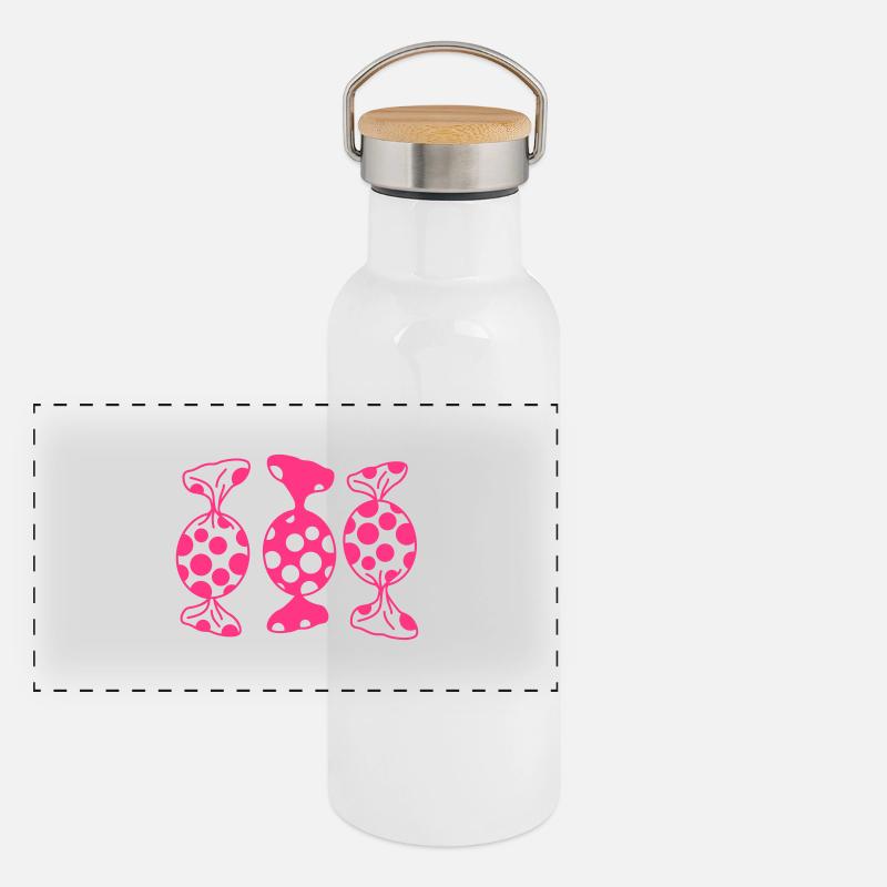 Bonbons Gourde isotherme avec bouchon en bambou