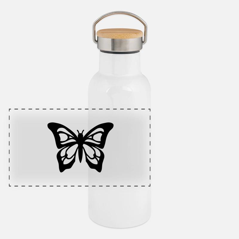 papillon Gourde isotherme avec bouchon en bambou