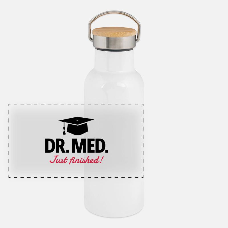 Docteur mortier Gourde isotherme avec bouchon en bambou