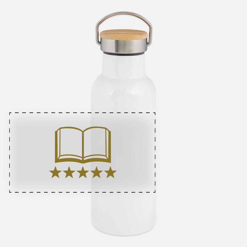 Buch Panorama Thermosflasche mit Bambusdeckel