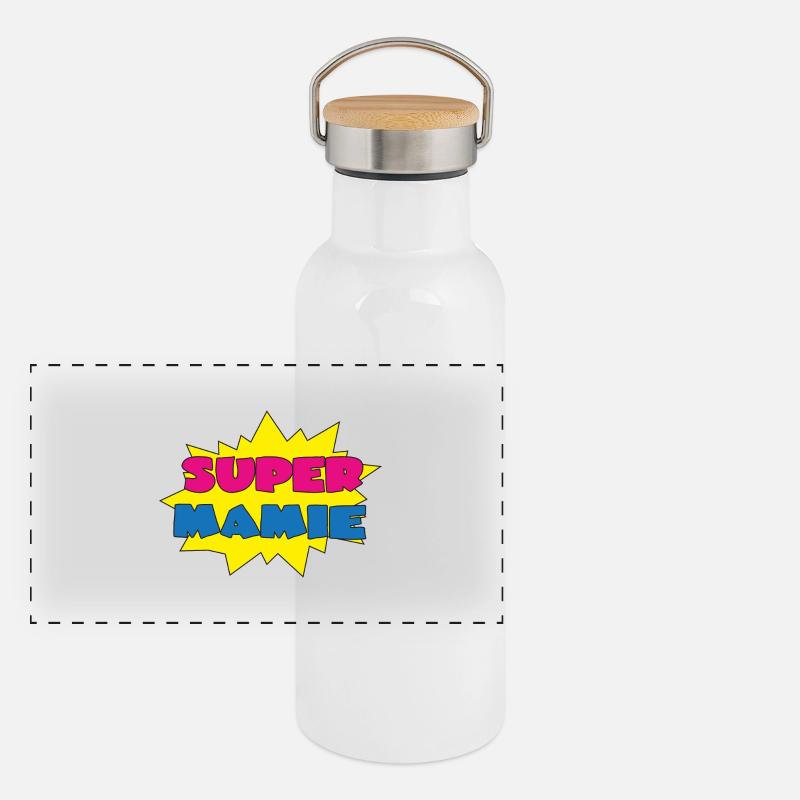 Super mamie Panorama Thermosflasche mit Bambusdeckel