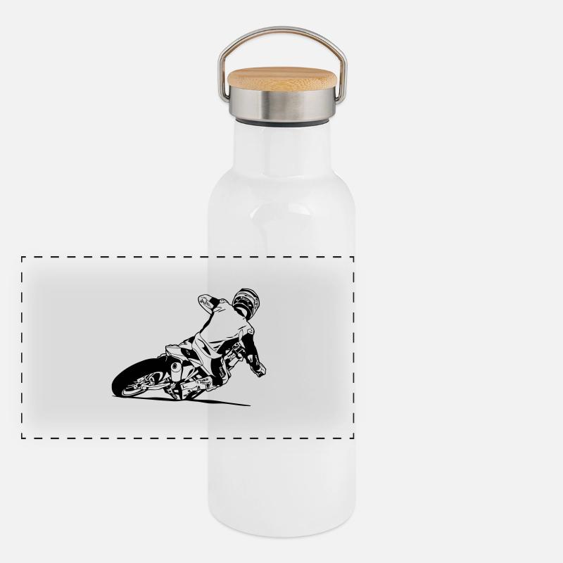 Supermoto - Supermotard Gourde isotherme avec bouchon en bambou