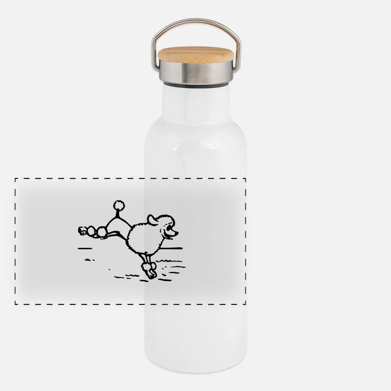 A poodle Gourde isotherme avec bouchon en bambou