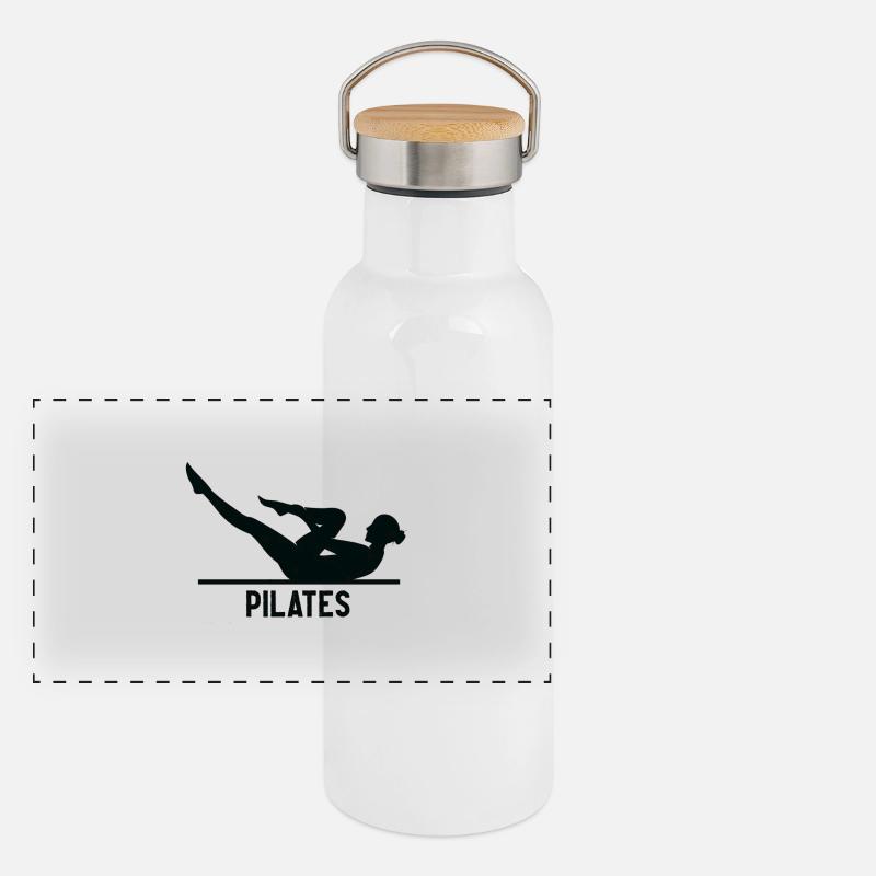 Pilates Panorama Thermosflasche mit Bambusdeckel