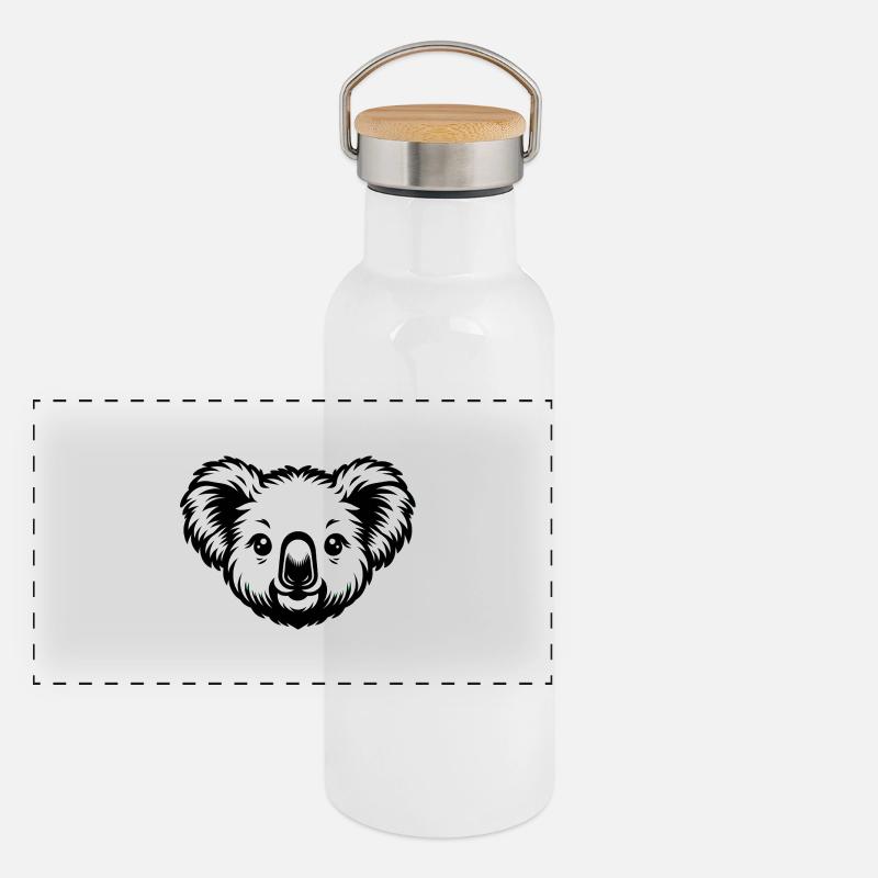 Koala. Enfants animaux mignons Gourde isotherme avec bouchon en bambou