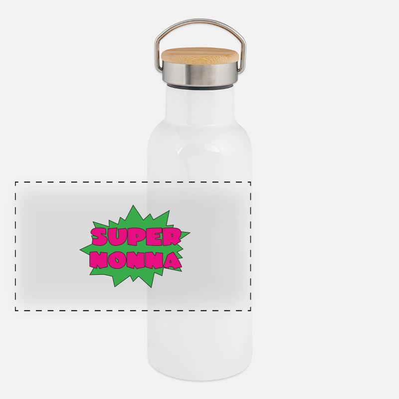 SUPER NONNA Gourde isotherme avec bouchon en bambou