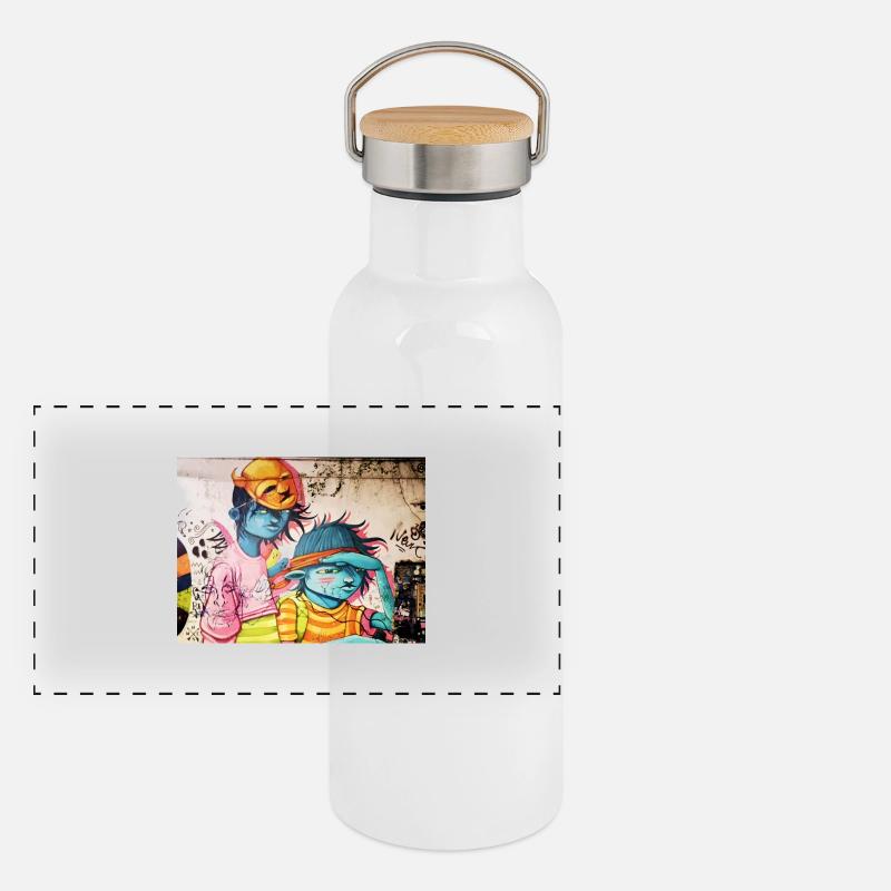 Friends Panorama Thermosflasche mit Bambusdeckel