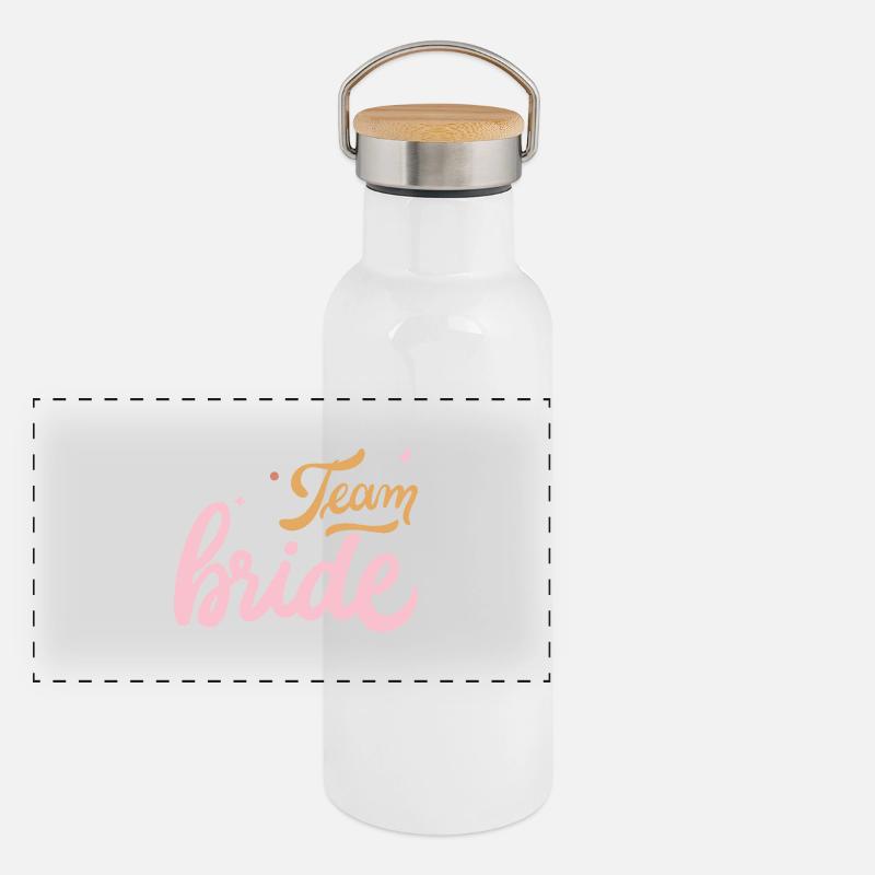 Junggesellenabschied Braut Dusche Team Braut Zu Werden Panorama Thermosflasche mit Bambusdeckel