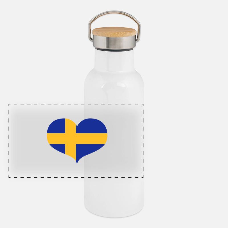 Swedish Love Panoramic Thermal Bottle with Bamboo Lid