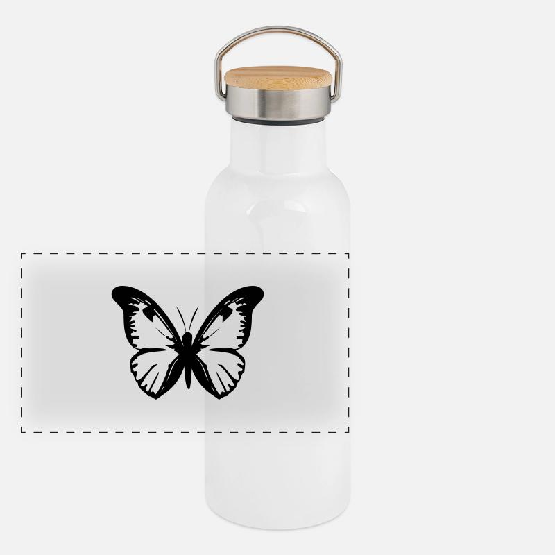 Schmetterling Gourde isotherme avec bouchon en bambou