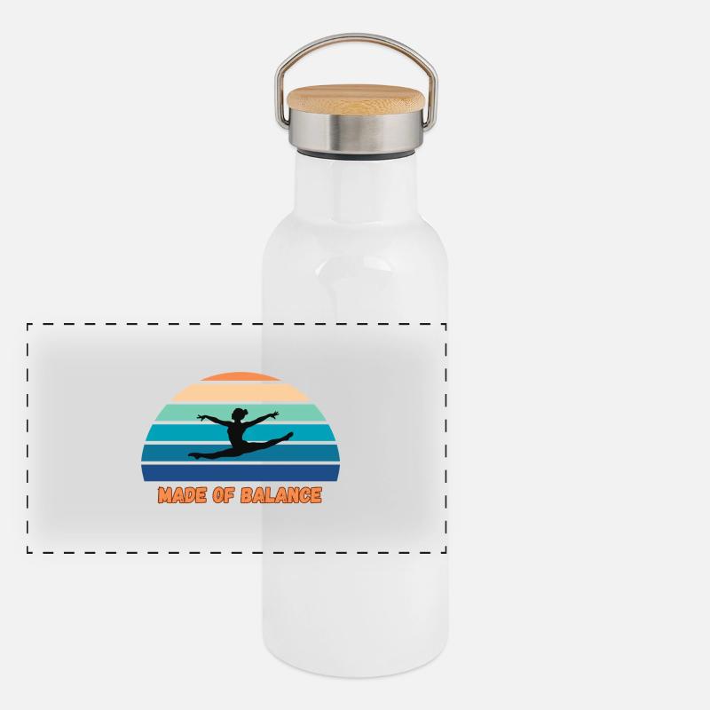 Fait d’équilibre – Déclaration minimale Gourde isotherme avec bouchon en bambou