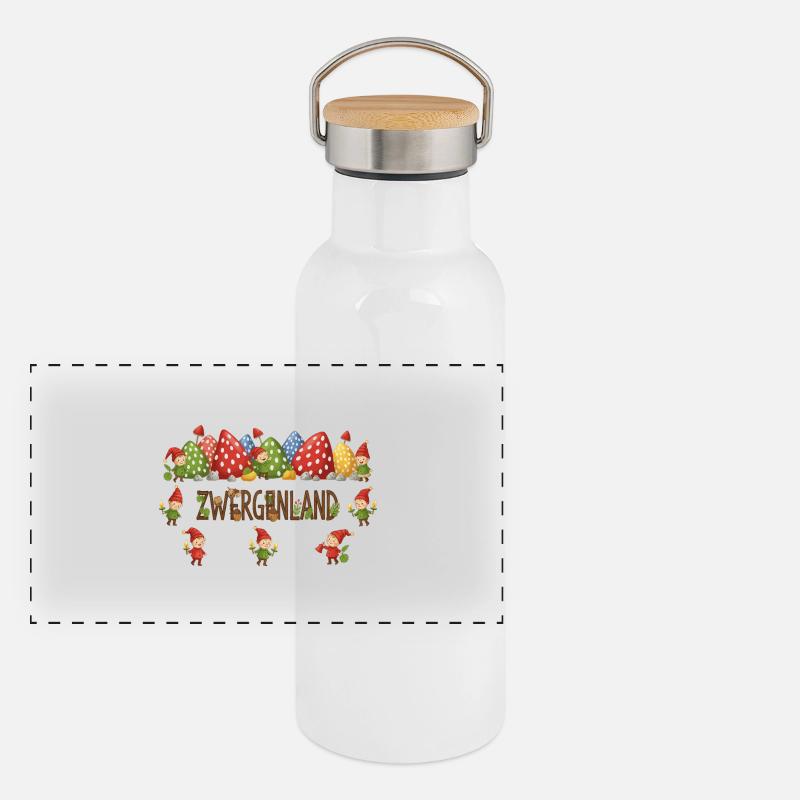 Dwarf Land Celebration Panoramic Thermal Bottle with Bamboo Lid