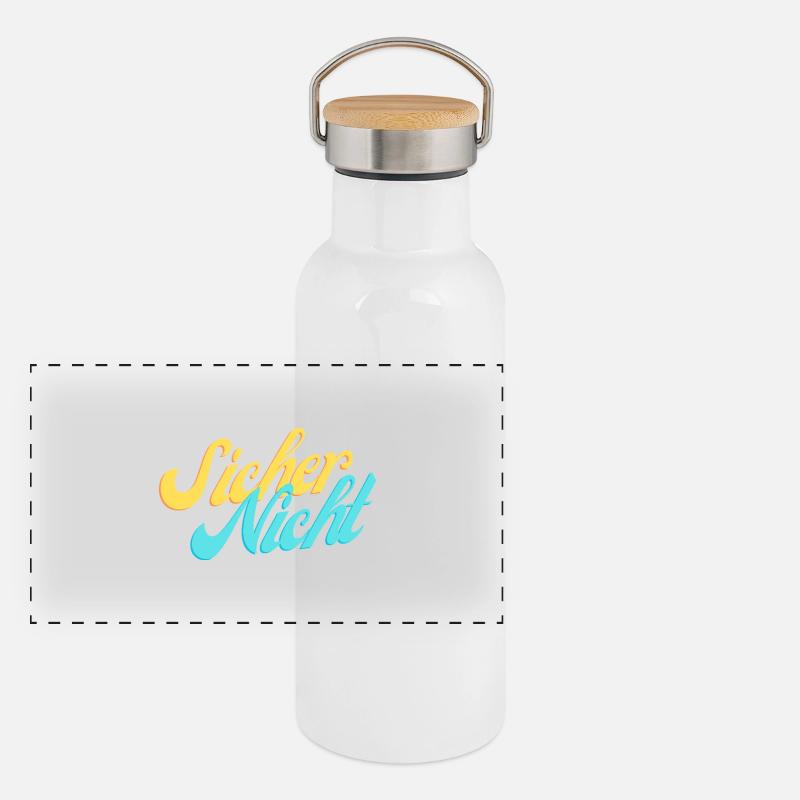 Certainement pas. Gourde isotherme avec bouchon en bambou