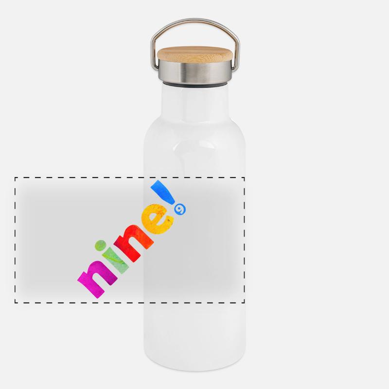 NINE 9 YEARS 9TH BIRTHDAY Panoramic Thermal Bottle with Bamboo Lid