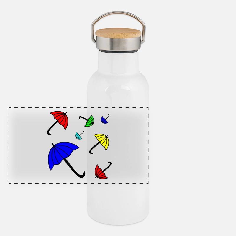 Sunshade t-shirt - Panoramic Thermal Bottle with Bamboo Lid - white